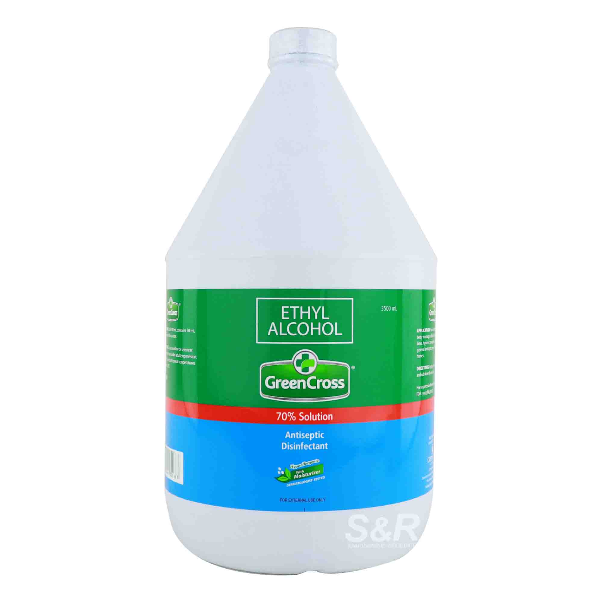 Green Cross Ethyl Alcohol 3500mL Green Cross Ethyl Alcohol 3500mL